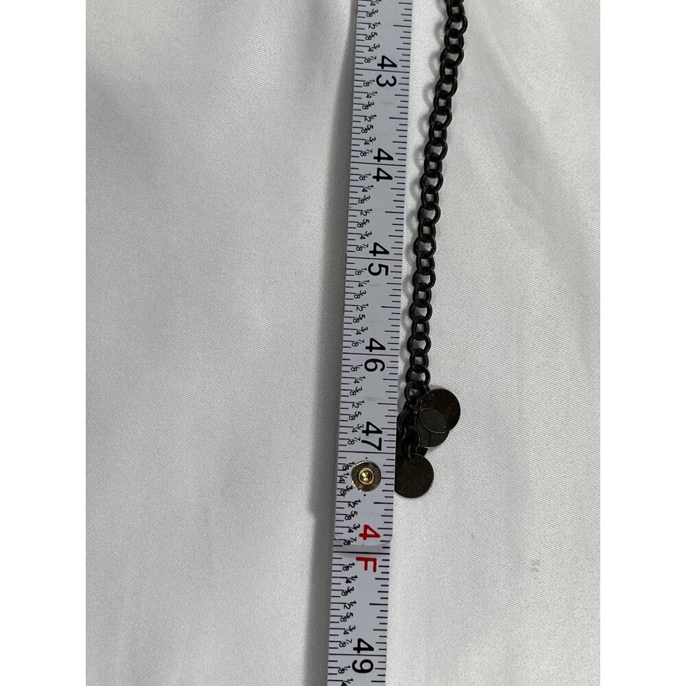Vintage Dark Bronze Metal Disc Chain Belt SKU 7574 - Picture 5 of 8